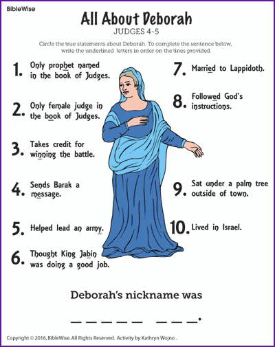 Deborah Bible Story For Kids