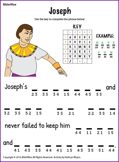 joseph puzzle kids korner biblewise