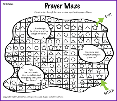 Prayer Maze (Jabez) - Kids Korner - BibleWise