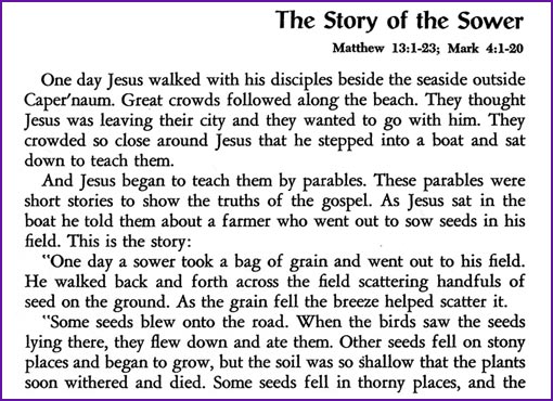 The Story Of The Sower Jesus Parable Kids Korner BibleWise