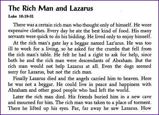 story of lazarus